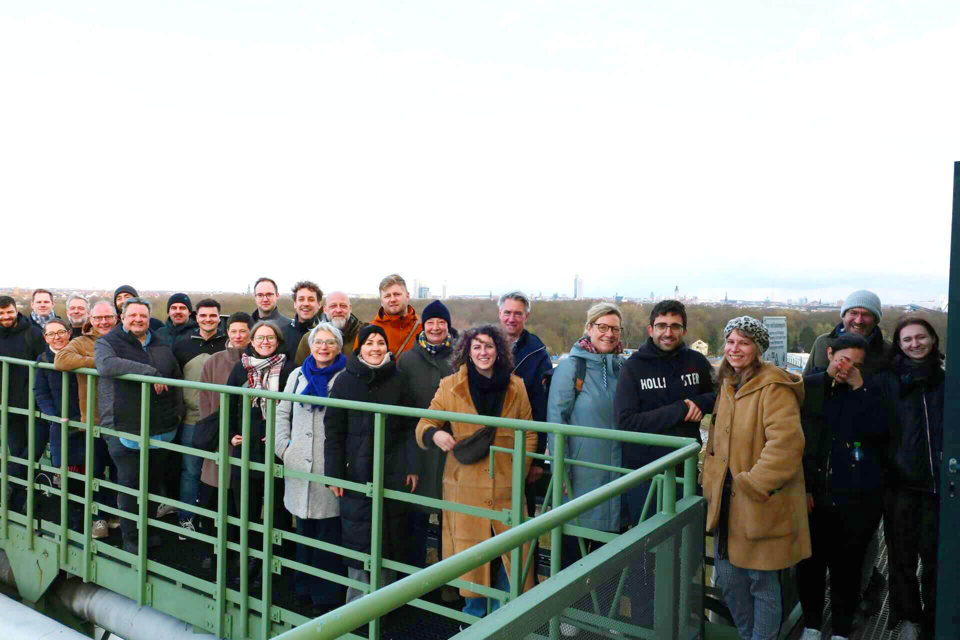 Das Tilia-Team auf dem Gelände Klärwerks Rosenthal